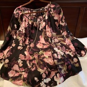 Black Zac & Racheal floral printed blouse . New